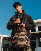 Limited Edition EXTERIOR GOLD ZIP POCKET SHARKS IN PARIS BACKPACK DLXV