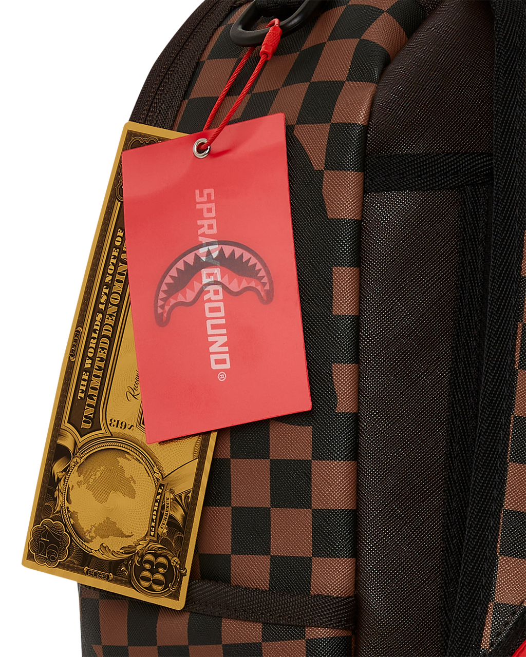 Limited Edition EXTERIOR GOLD ZIP POCKET SHARKS IN PARIS BACKPACK DLXV