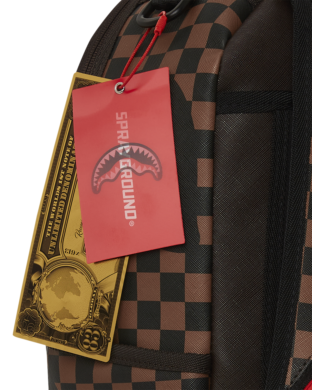 Limited Edition EXTERIOR GOLD ZIP POCKET SHARKS IN PARIS BACKPACK DLXV