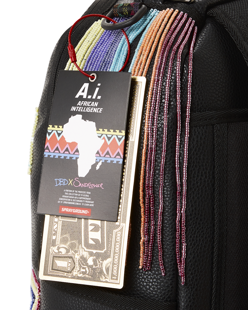 Limited Edition STAR RACER A.I.7 SANDFLOWER COLLAB BEADED BACKPACK