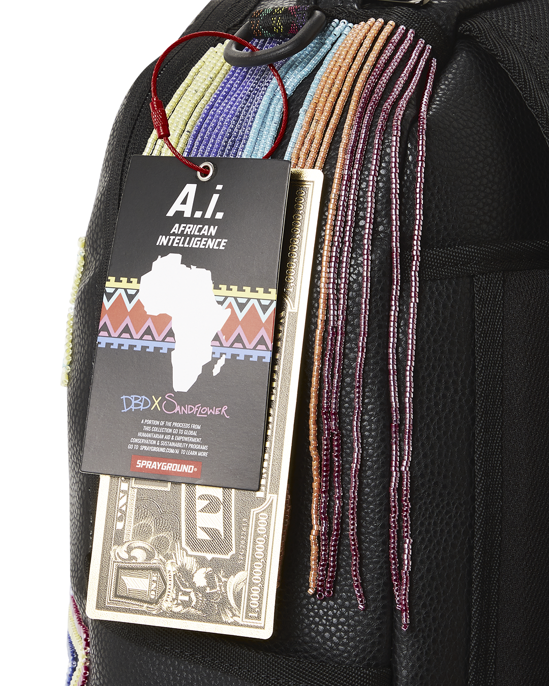 Limited Edition STAR RACER A.I.7 SANDFLOWER COLLAB BEADED BACKPACK