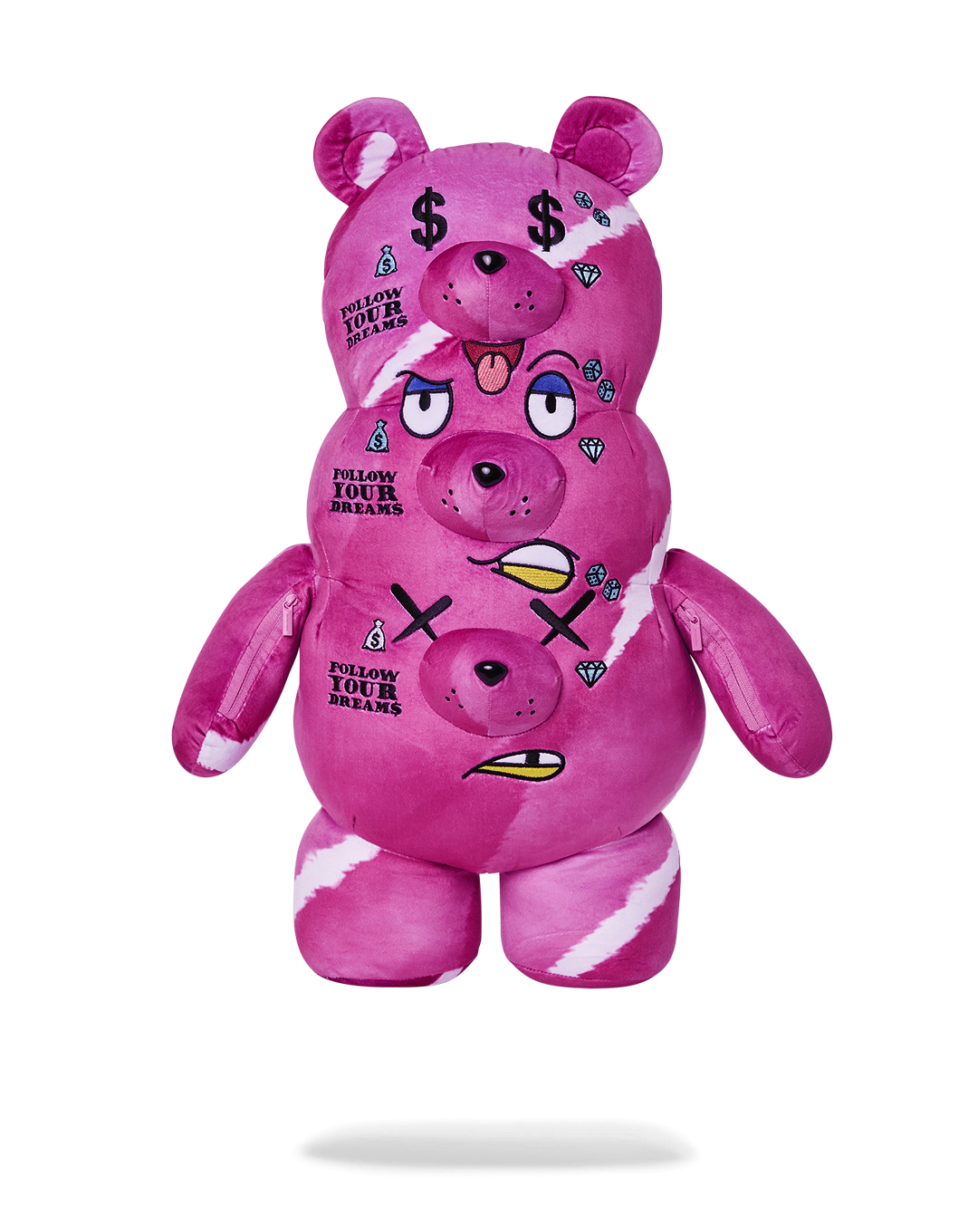 Limited Edition THE 3 HEADED BEAR PLUSH TEDDYBEAR BACKPACK
