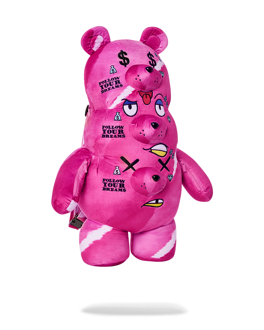 Limited Edition THE 3 HEADED BEAR PLUSH TEDDYBEAR BACKPACK