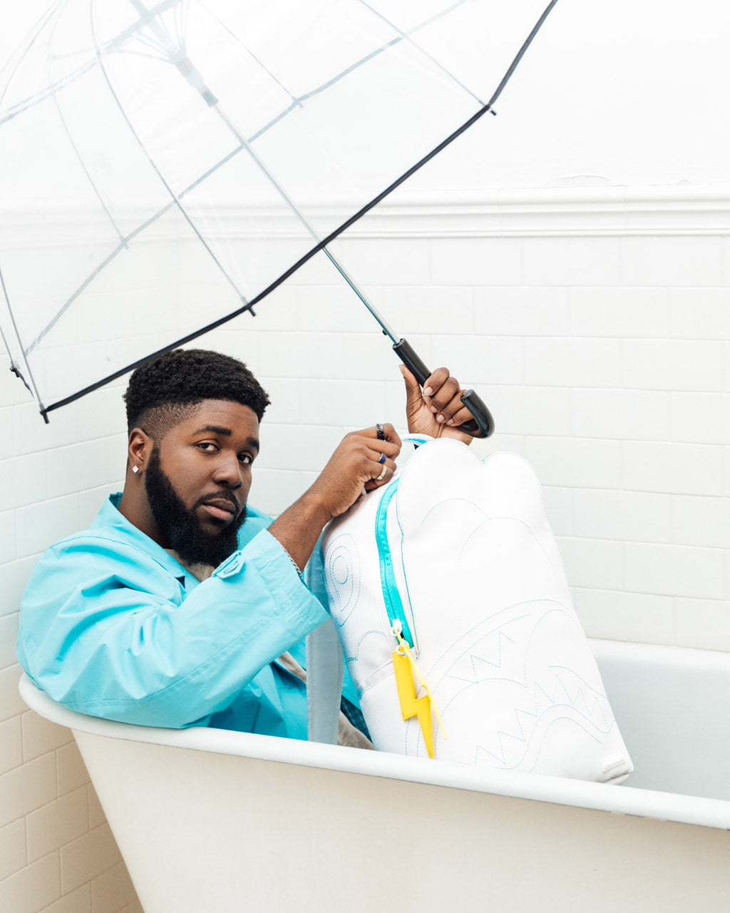 Limited Edition CLOUDY WITH A CHANCE OF SHARK BACKPACK DLXV