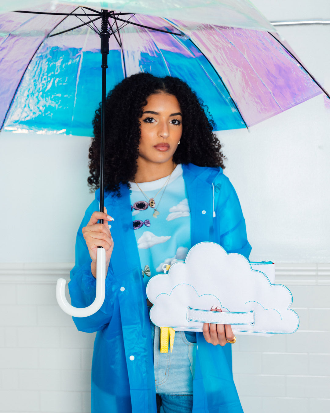 Limited Edition CLOUDY WITH A CHANCE OF SHARK CROSSOVER CLUTCH