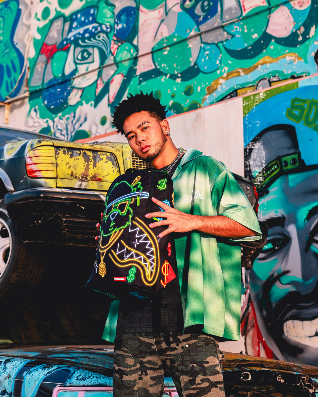 Limited Edition MONEY BEAR CITY LIGHTS BACKPACK
