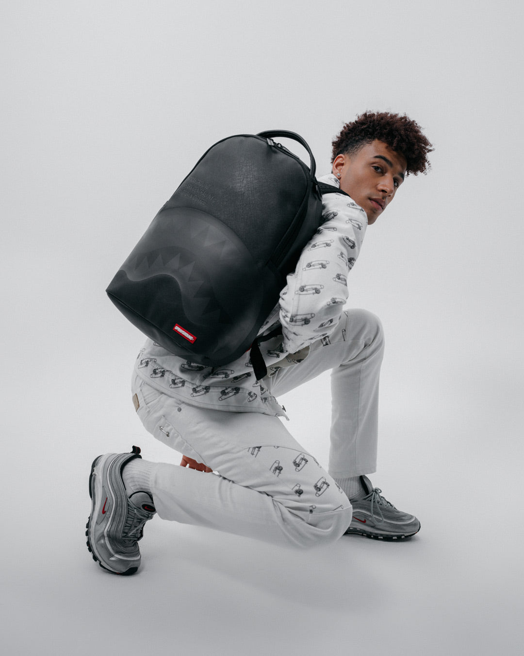 Limited Edition SHARK CENTRAL BLK ON BLK BACKPACK DLXV