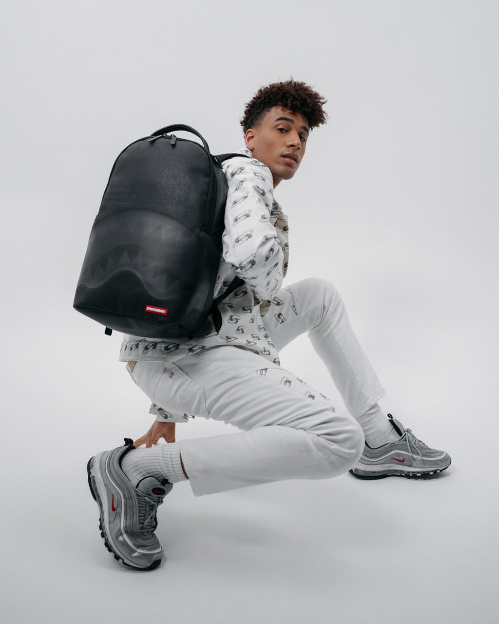 Limited Edition SHARK CENTRAL BLK ON BLK BACKPACK DLXV