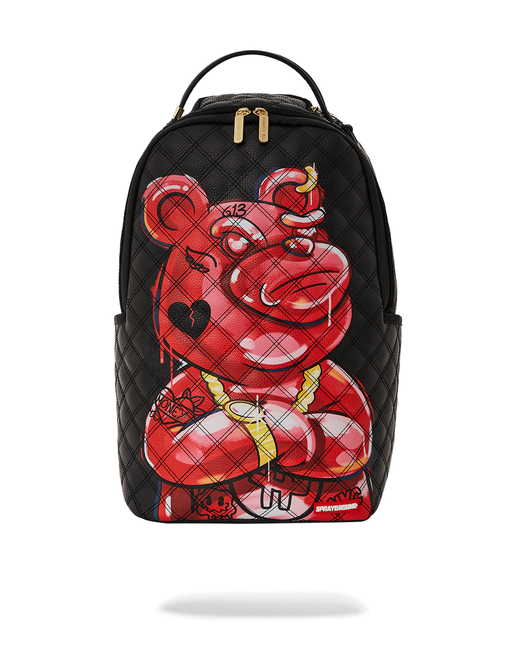 Limited Edition QUILT HAND PAINTED DIABLO BEAR BACKPACK DLXV