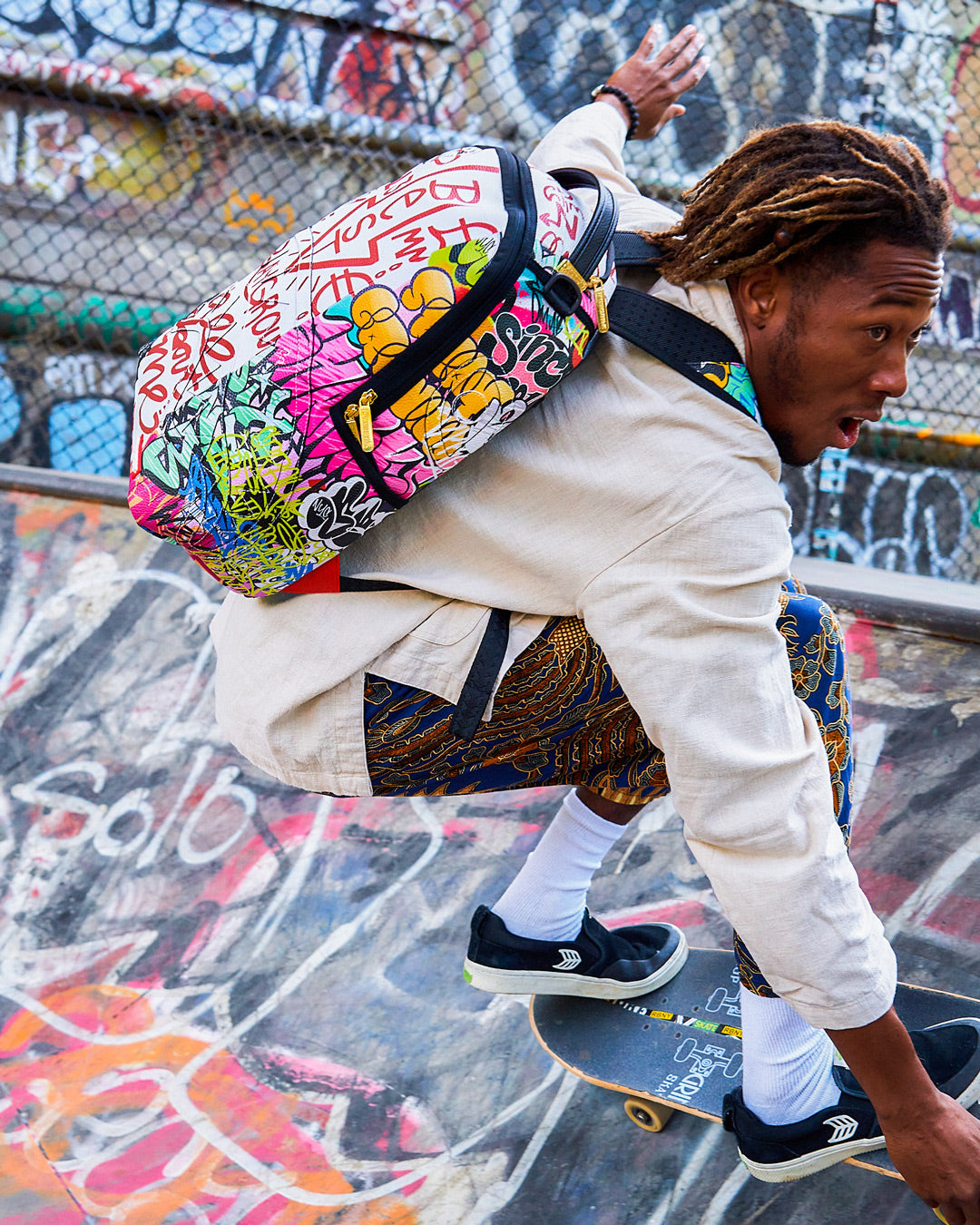 Limited Edition TRI-SPLIT GRAFFITI BACKPACK DLXV