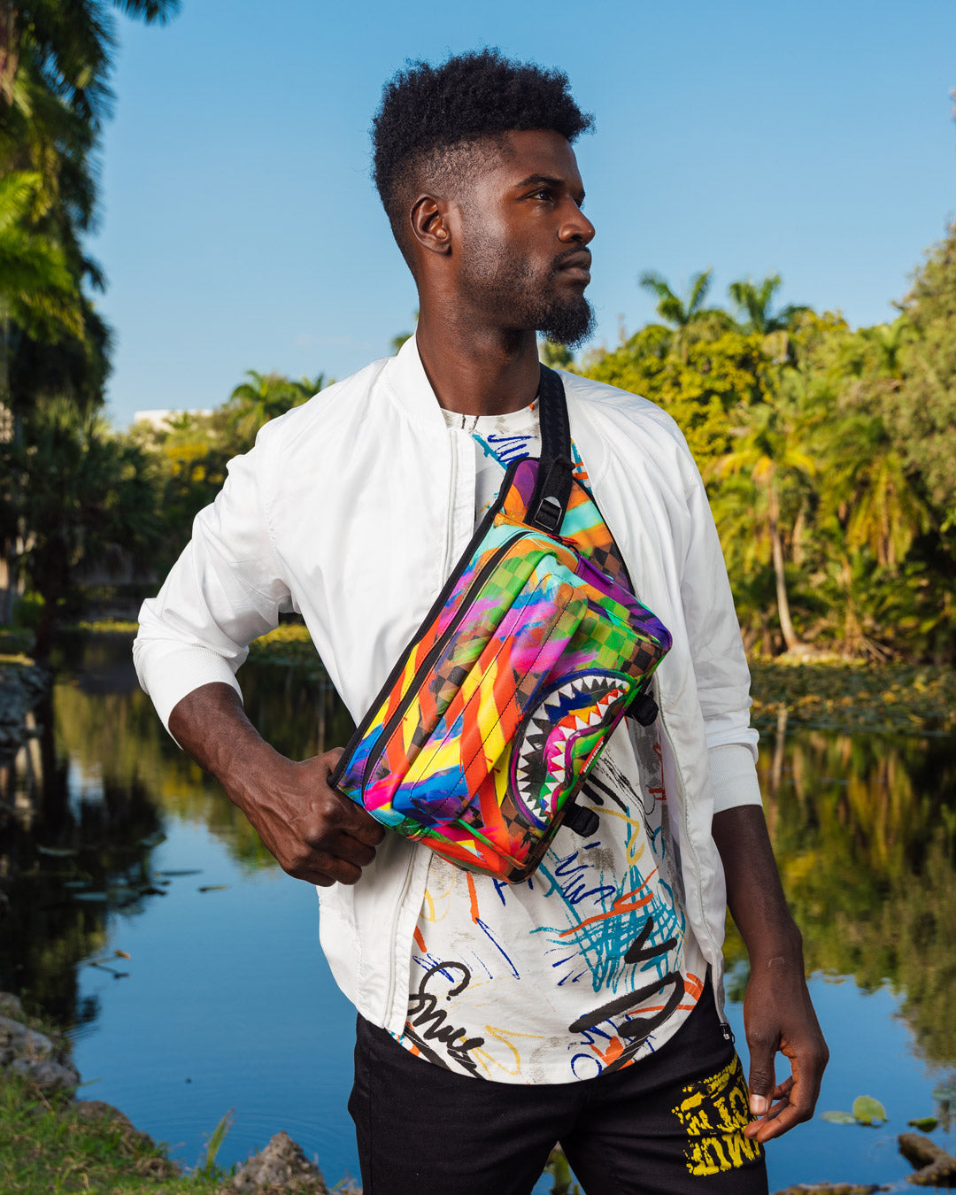 Limited Edition SHARKS IN PARIS CITY STREAKS CARGO CROSSBODY