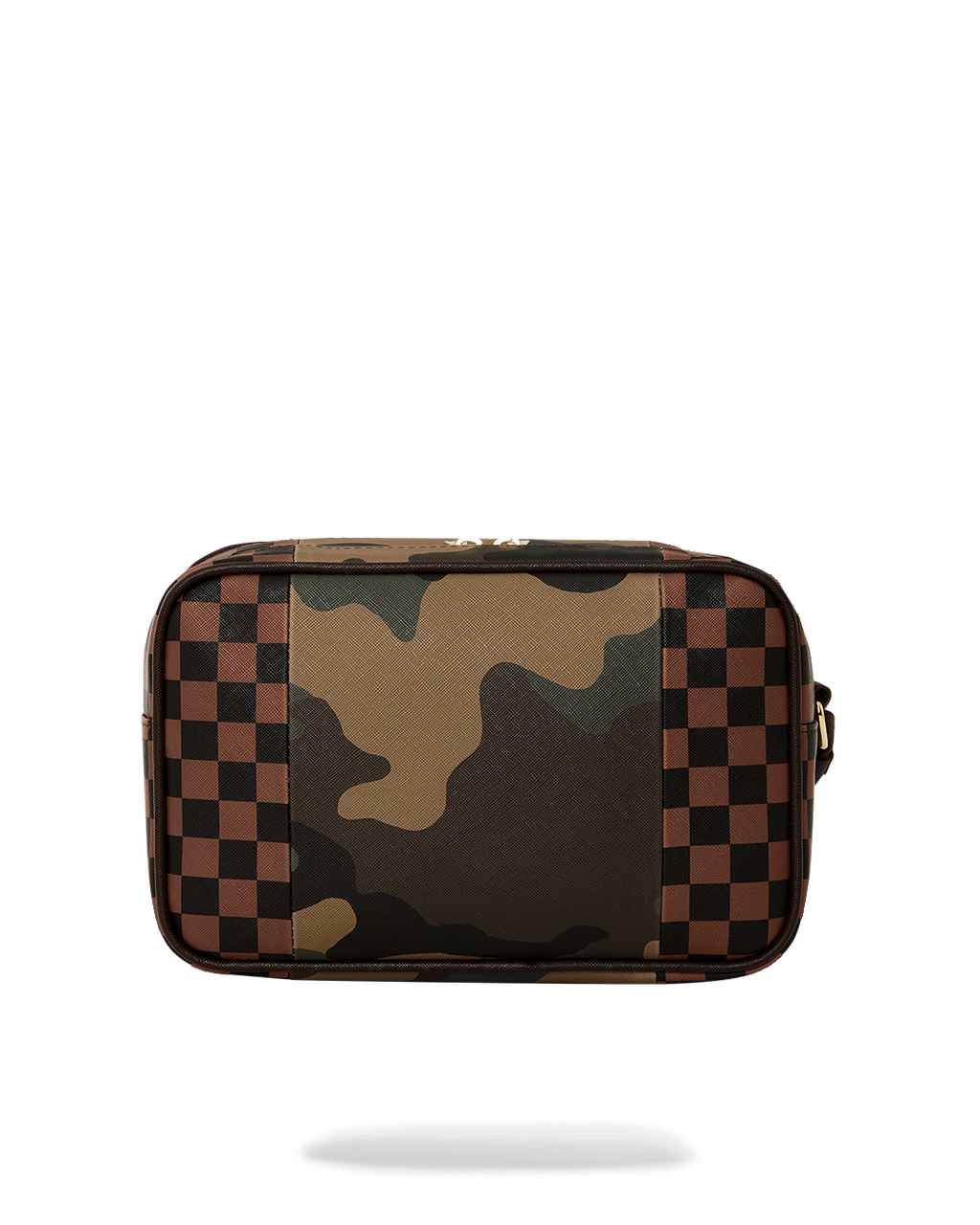 Limited Edition EXTERIOR GOLD ZIP POCKET SHARKS IN PARIS TOILETRY BRICKSIDE BAG