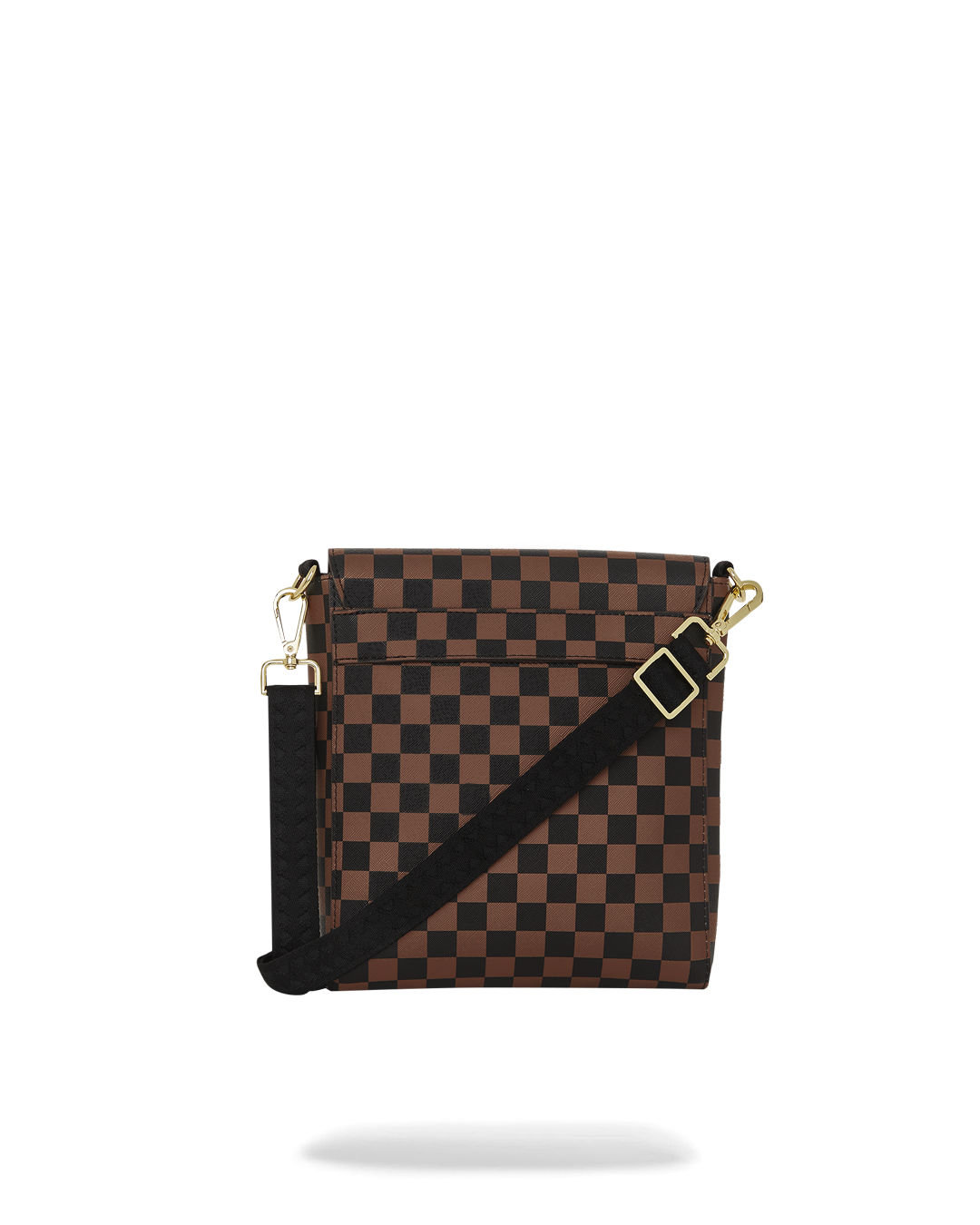 Limited Edition EXTERIOR GOLD ZIP POCKET SHARKS IN PARIS MESSENGER SLING BAG