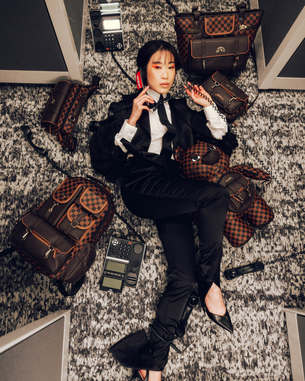 Limited Edition CHECKMATE ROYALE MESSENGER BRICK BAG