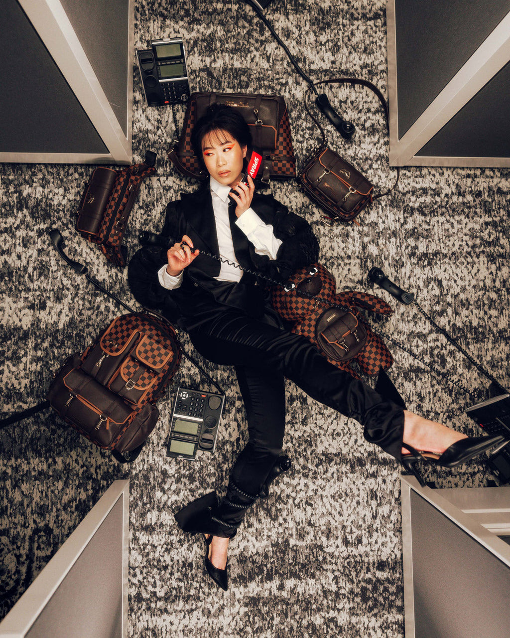 Limited Edition CHECKMATE ROYALE MESSENGER BRICK BAG