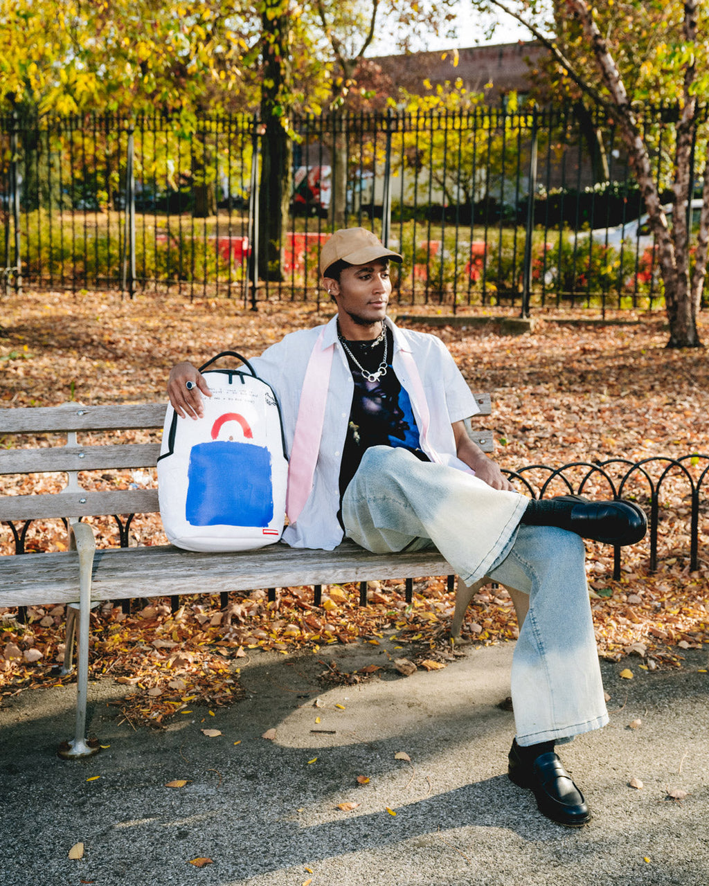 Limited Edition KEITH HARING BIG BLUE PURSE ART BACKPACK