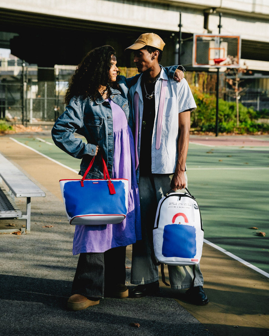 Limited Edition KEITH HARING BIG BLUE PURSE ART BACKPACK
