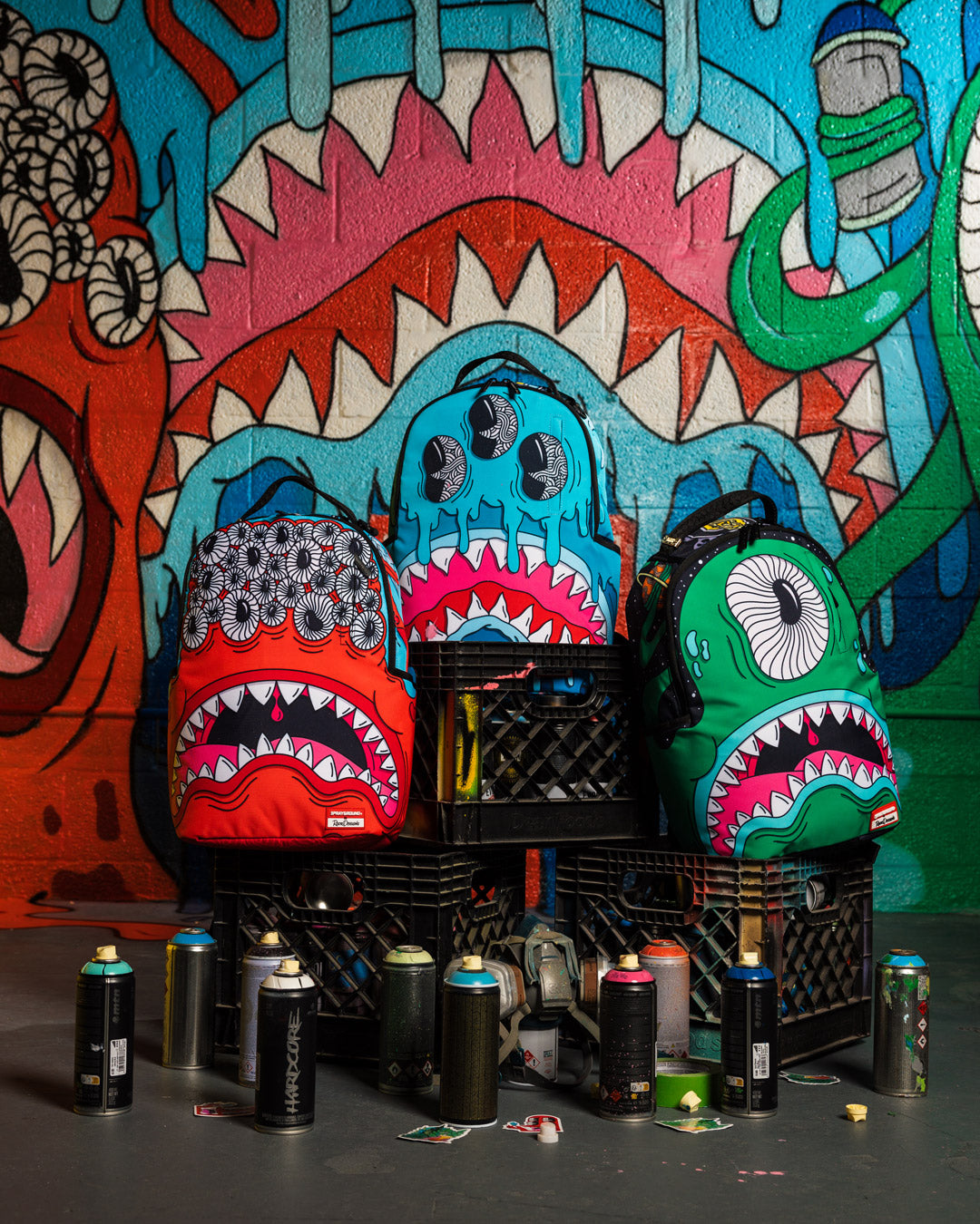 Limited Edition JORGE RODRIGUEZ THE ARTIST COLLAB BLINKY SHARK BACKPACK