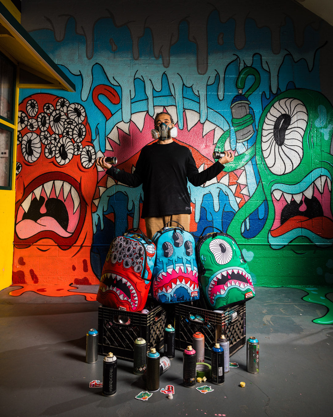 Limited Edition JORGE RODRIGUEZ THE ARTIST COLLAB BLINKY SHARK BACKPACK