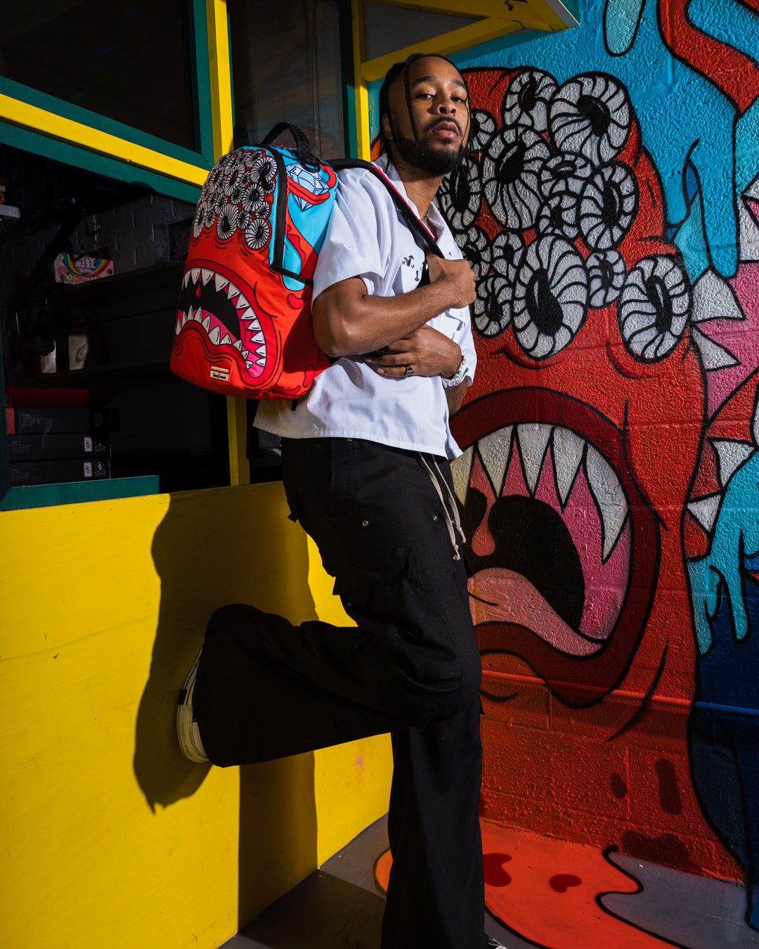 Limited Edition JORGE RODRIGUEZ THE ARTIST COLLAB BLINKY SHARK BACKPACK