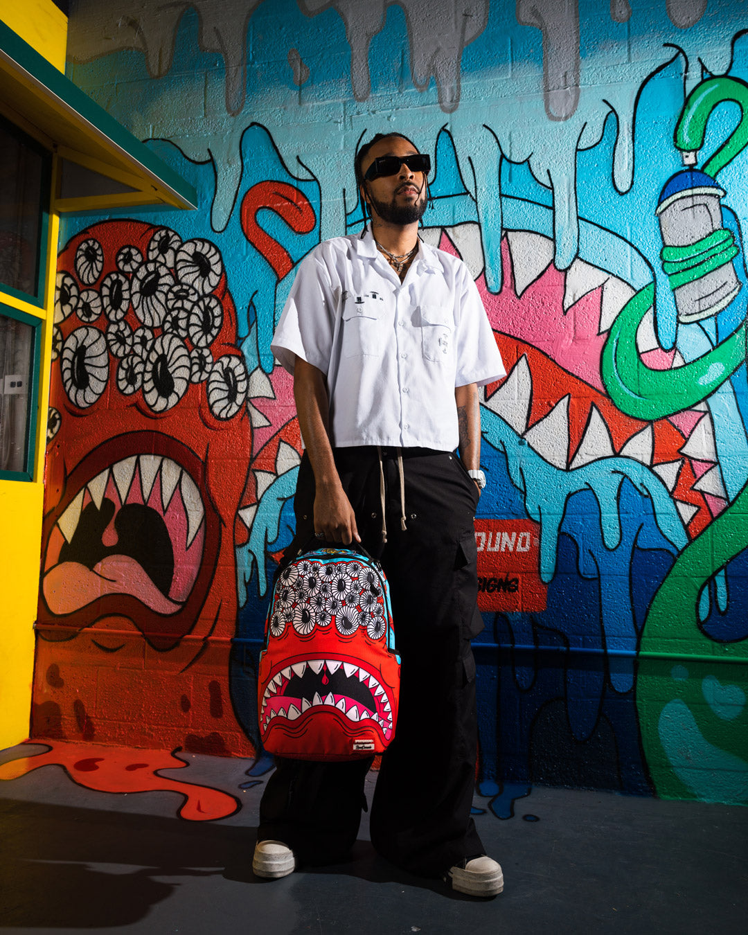 Limited Edition JORGE RODRIGUEZ THE ARTIST COLLAB BLINKY SHARK BACKPACK