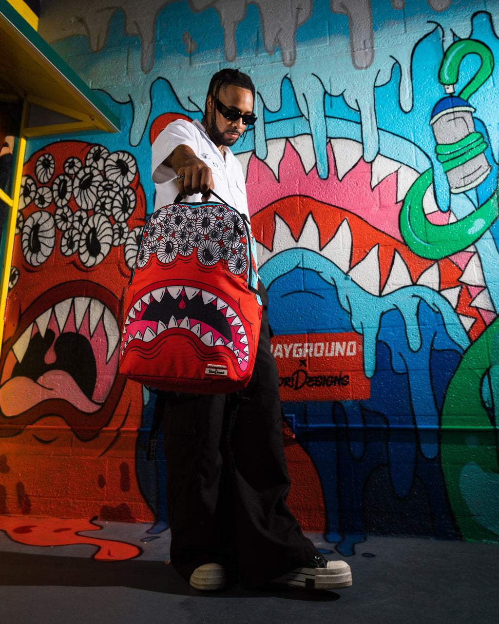 Limited Edition JORGE RODRIGUEZ THE ARTIST COLLAB BLINKY SHARK BACKPACK