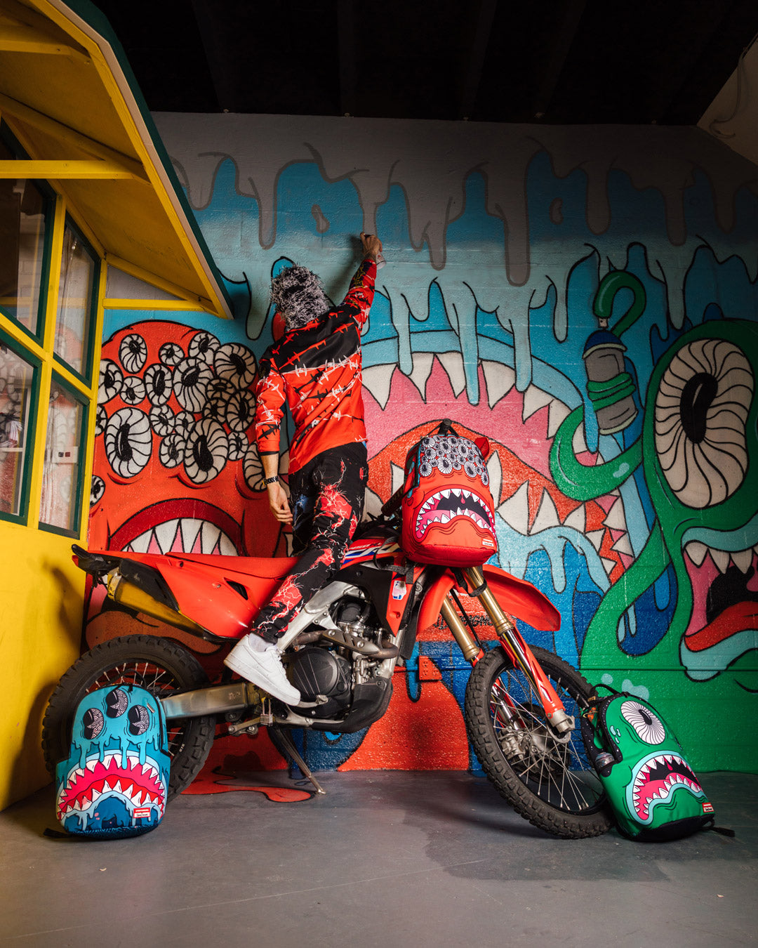 Limited Edition JORGE RODRIGUEZ THE ARTIST COLLAB BLINKY SHARK BACKPACK