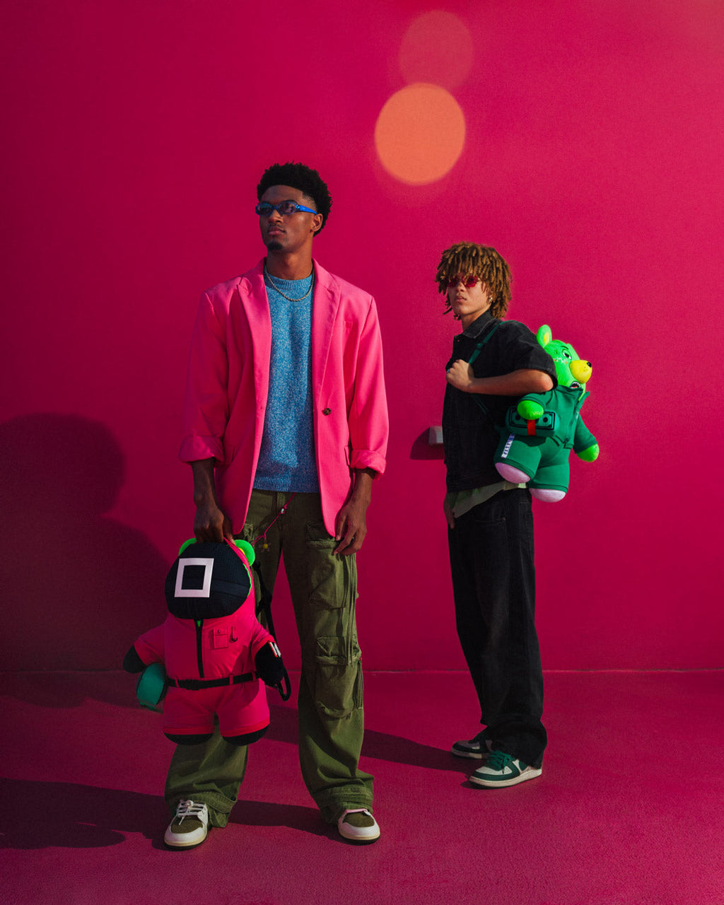Limited Edition SQUID GAME COLLAB PINK SOLDIERS BEAR BACKPACK
