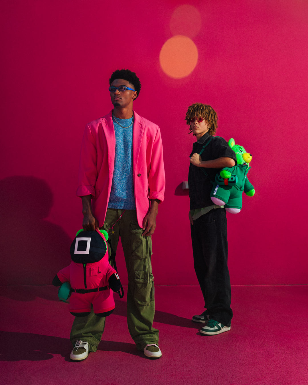 Limited Edition SQUID GAME COLLAB PINK SOLDIERS BEAR BACKPACK