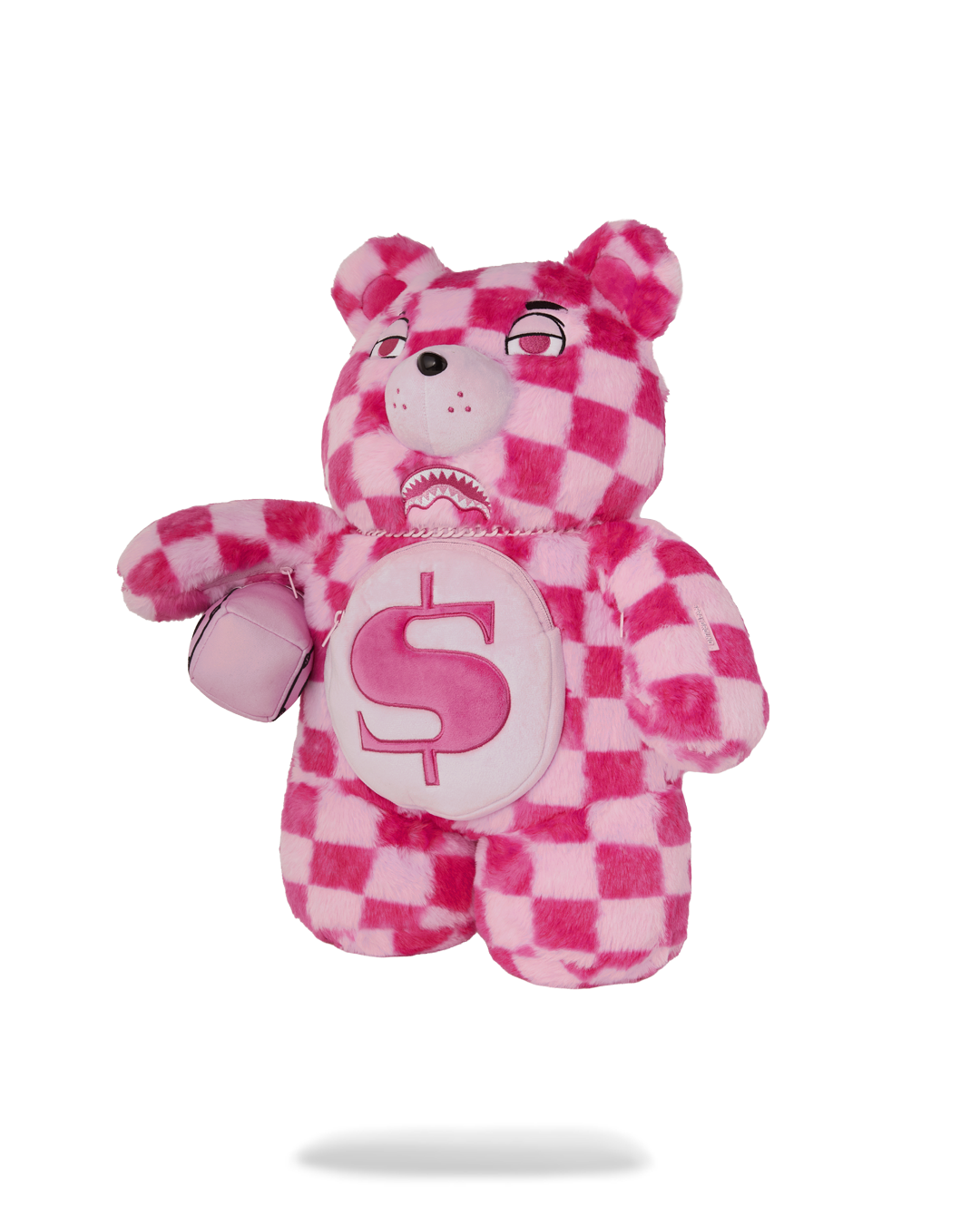 Limited Edition FURZILLA SHARK PINK CHECK MONEYBEAR BACKPACK