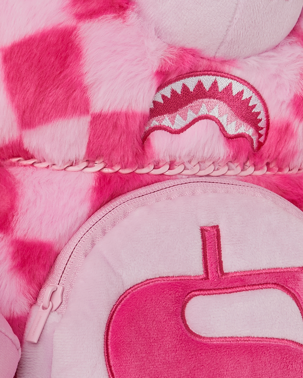 Limited Edition FURZILLA SHARK PINK CHECK MONEYBEAR BACKPACK