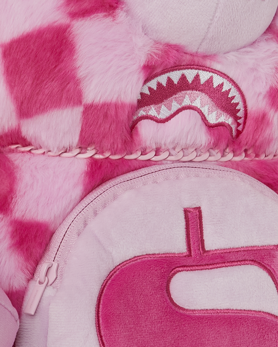 Limited Edition FURZILLA SHARK PINK CHECK MONEYBEAR BACKPACK