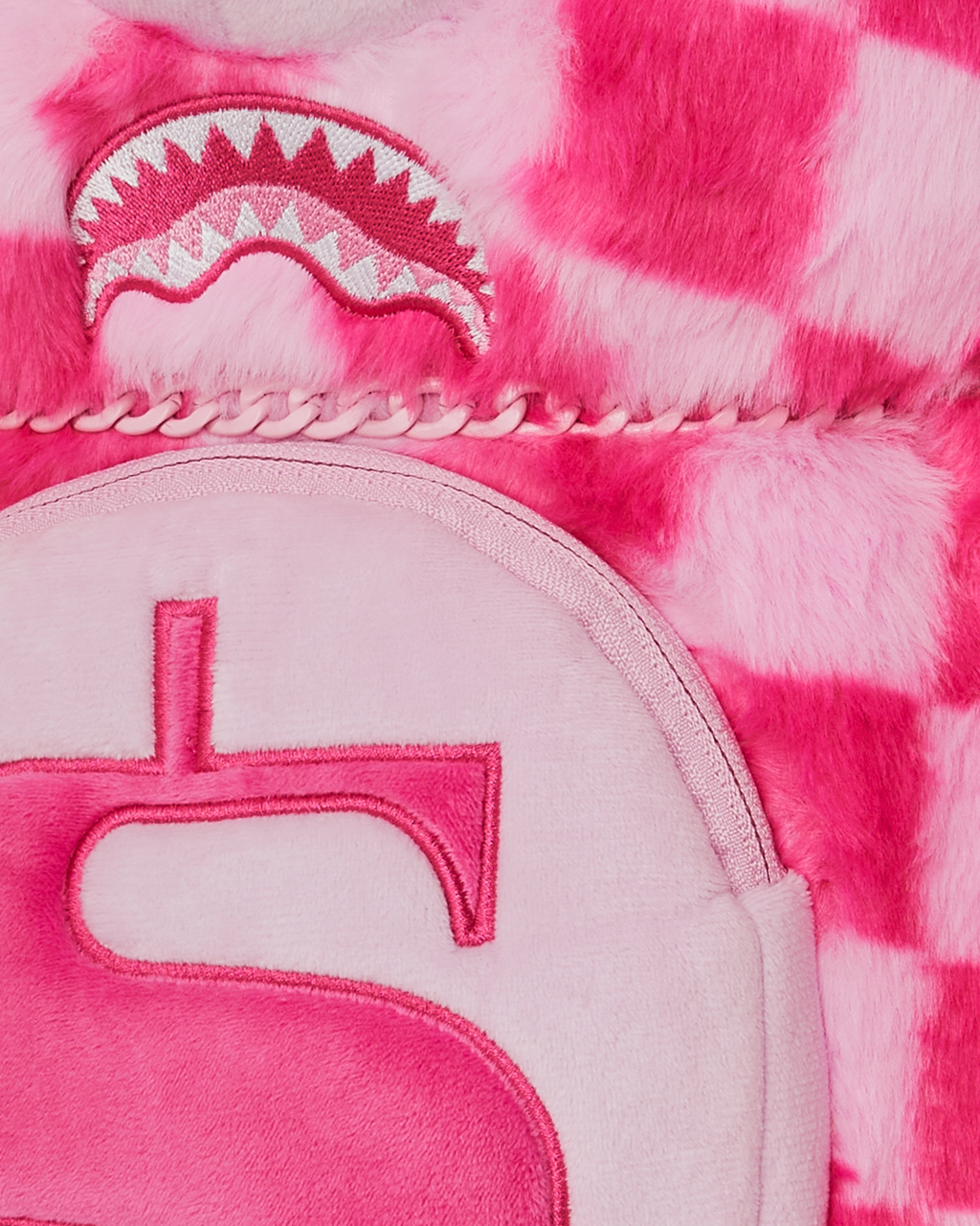 Limited Edition FURZILLA SHARK PINK CHECK MONEYBEAR BACKPACK