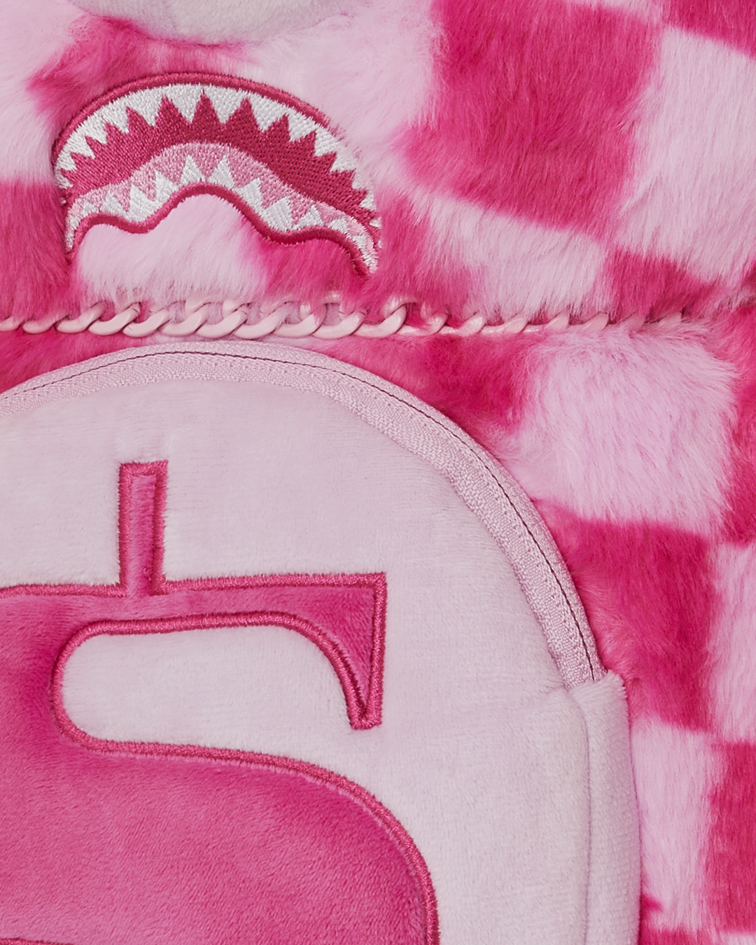 Limited Edition FURZILLA SHARK PINK CHECK MONEYBEAR BACKPACK