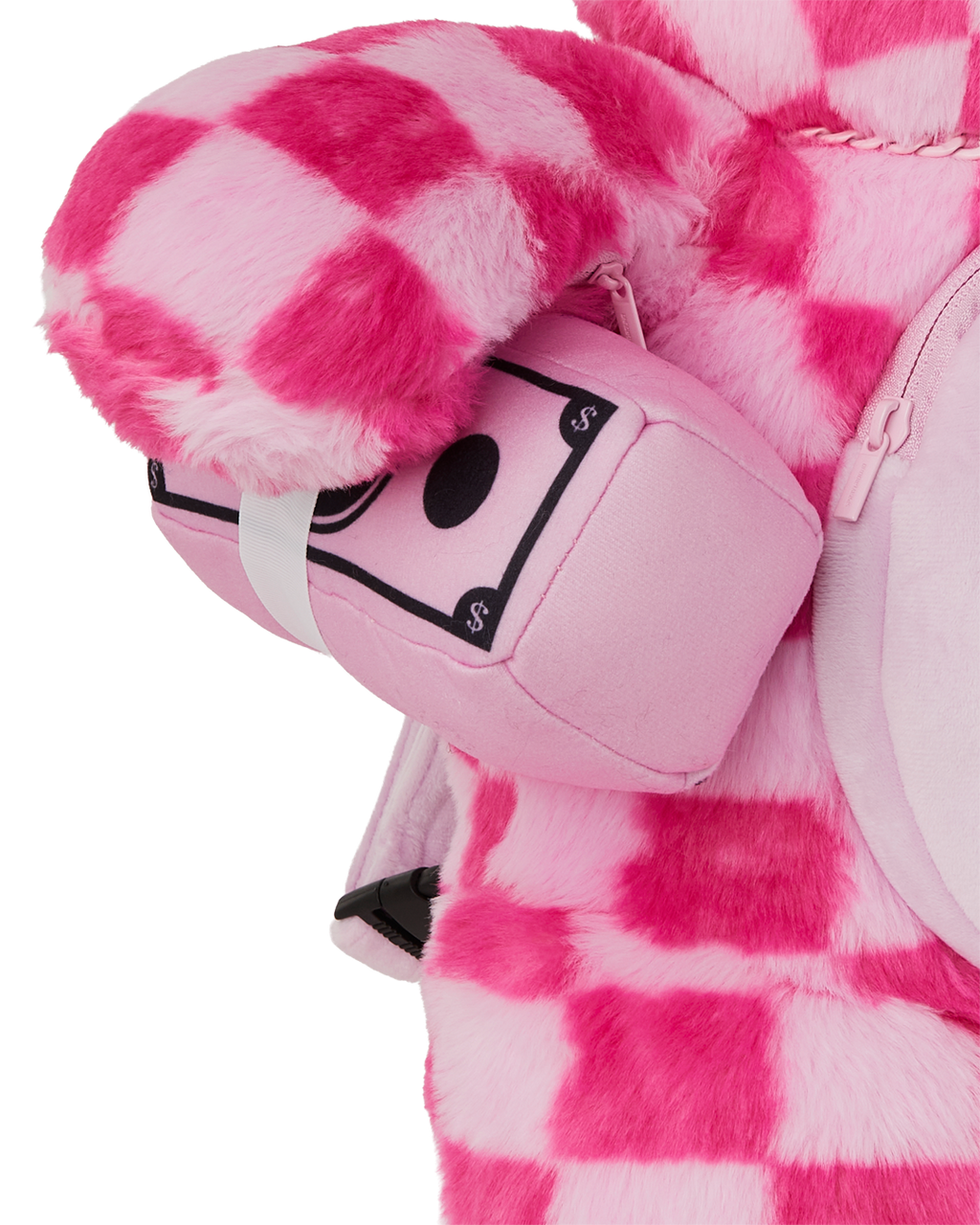 Limited Edition FURZILLA SHARK PINK CHECK MONEYBEAR BACKPACK
