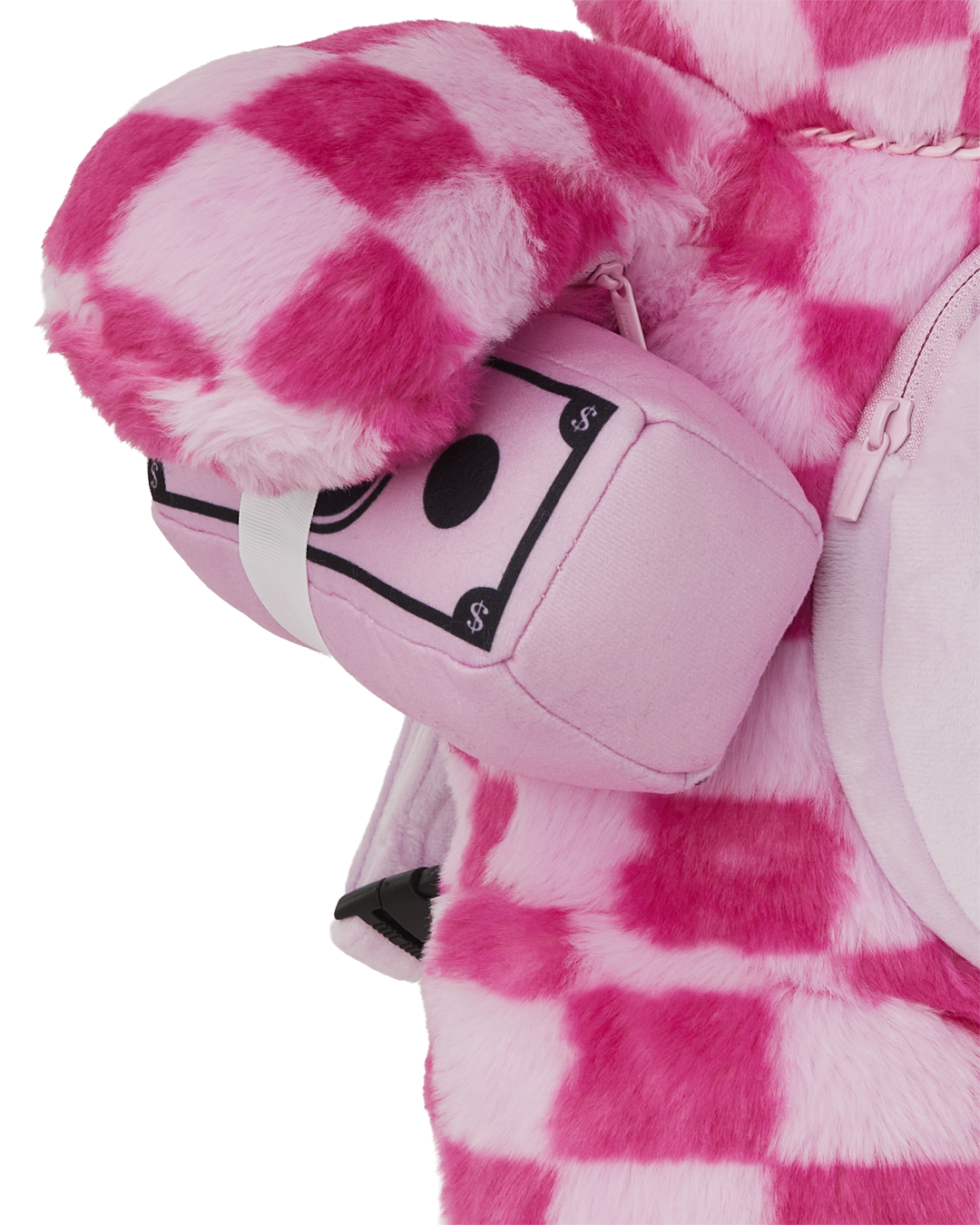 Limited Edition FURZILLA SHARK PINK CHECK MONEYBEAR BACKPACK