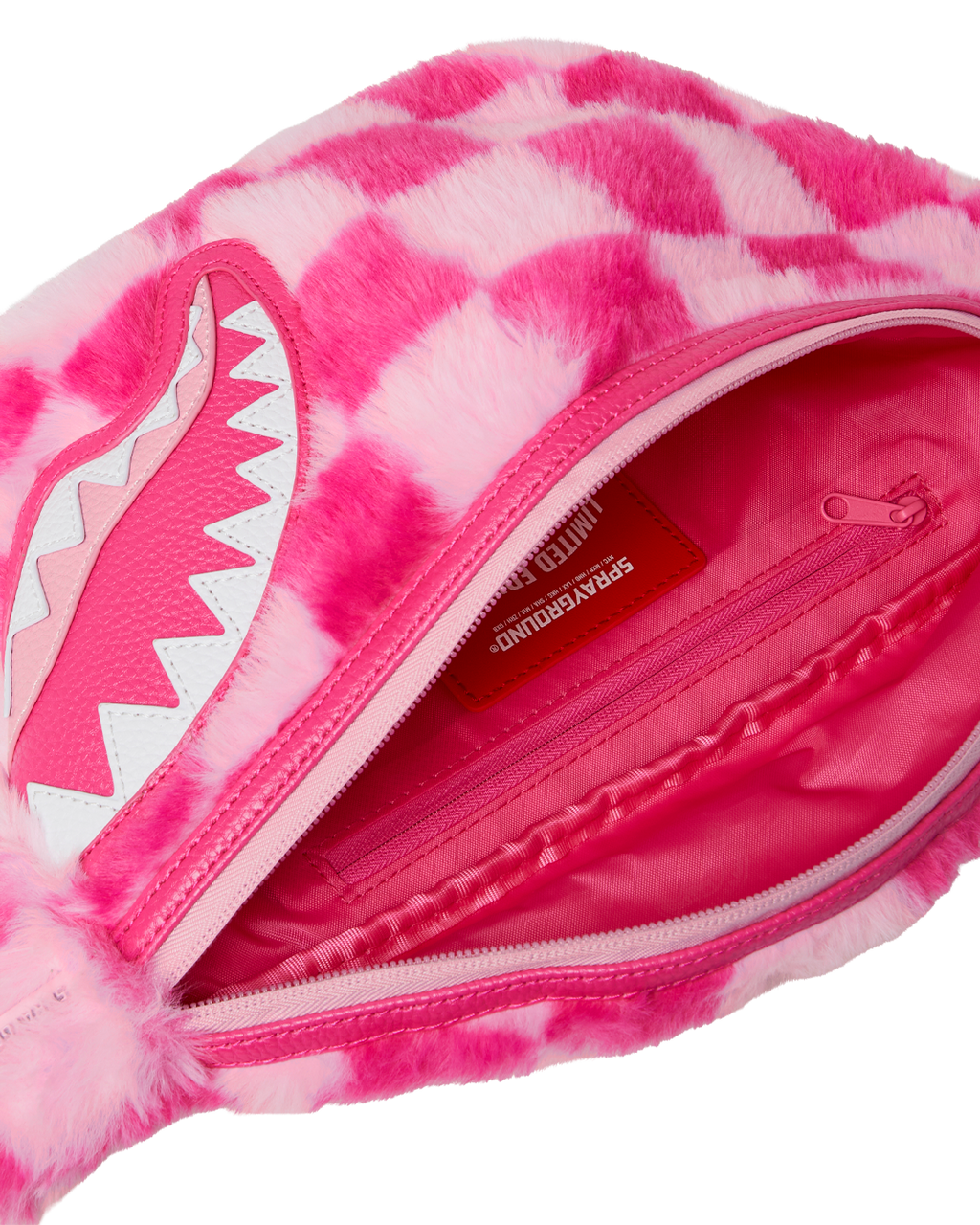 Limited Edition FURZILLA SHARK PINK CHECK SAVVY CROSSBODY