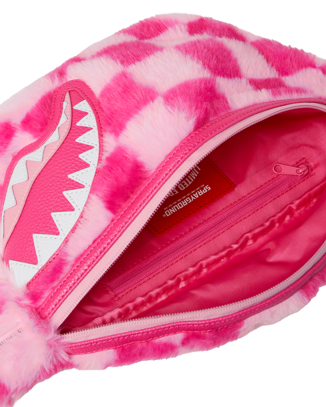Limited Edition FURZILLA SHARK PINK CHECK SAVVY CROSSBODY