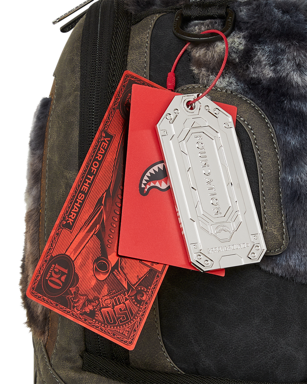 Limited Edition FOUNDATION DAYS FUR COAT SHARK BACKPACK