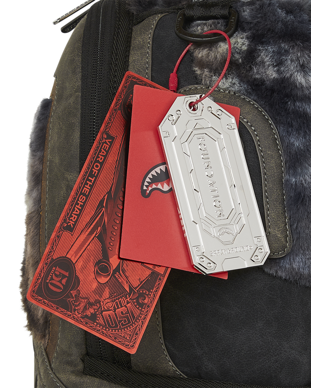 Limited Edition FOUNDATION DAYS FUR COAT SHARK BACKPACK