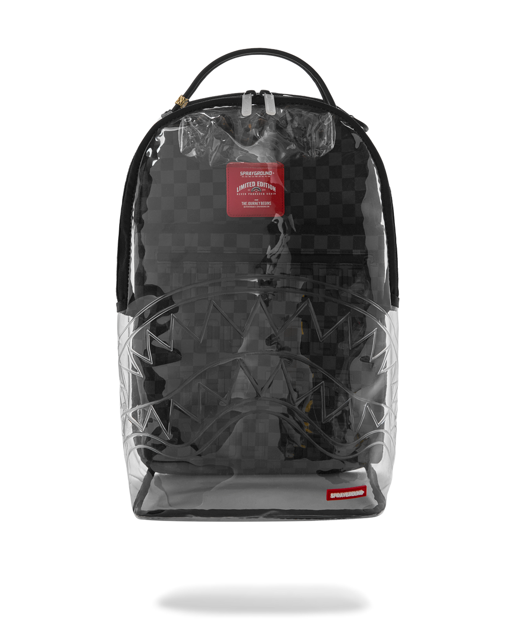 Limited Edition CLEAR DLX BACKPACK - CHECKED OUT GRAY BLK CHECK