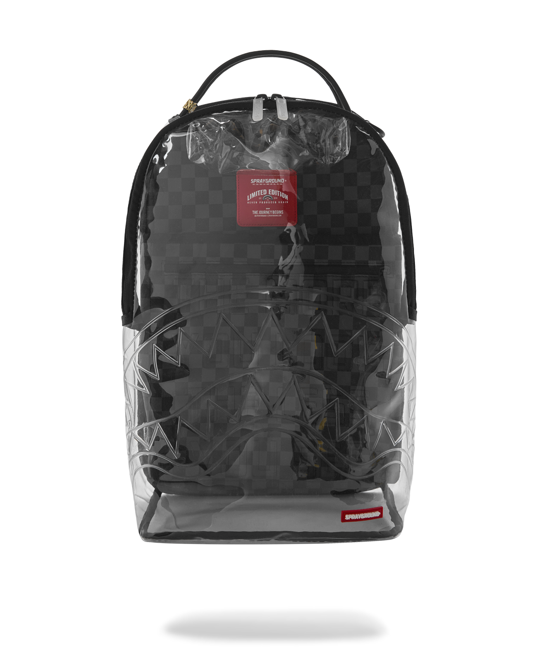 Limited Edition CLEAR DLX BACKPACK - CHECKED OUT GRAY BLK CHECK