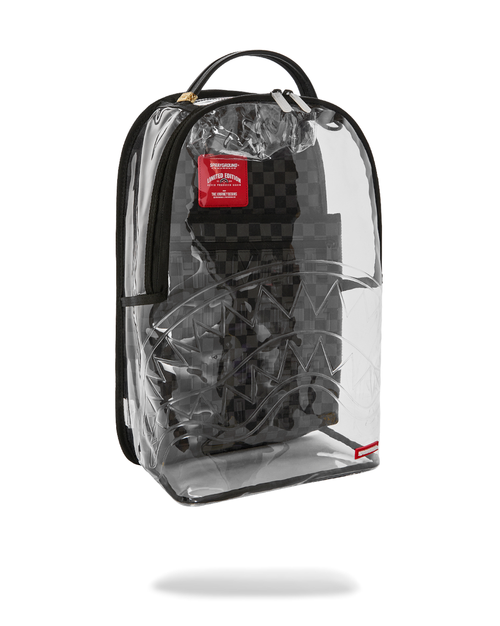 Limited Edition CLEAR DLX BACKPACK - CHECKED OUT GRAY BLK CHECK