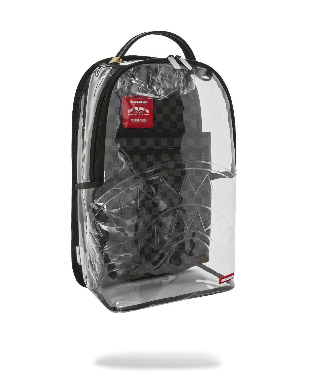 Limited Edition CLEAR DLX BACKPACK - CHECKED OUT GRAY BLK CHECK
