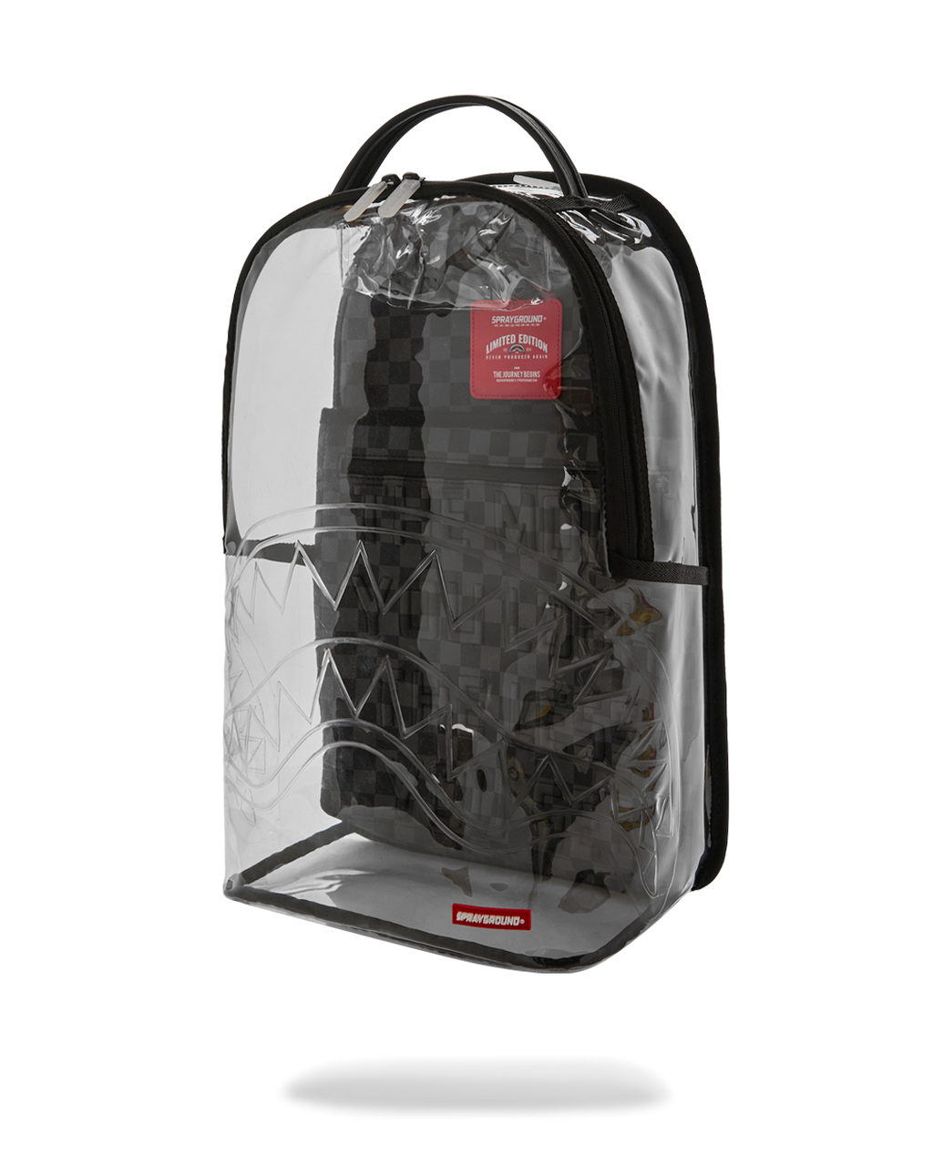 Limited Edition CLEAR DLX BACKPACK - CHECKED OUT GRAY BLK CHECK