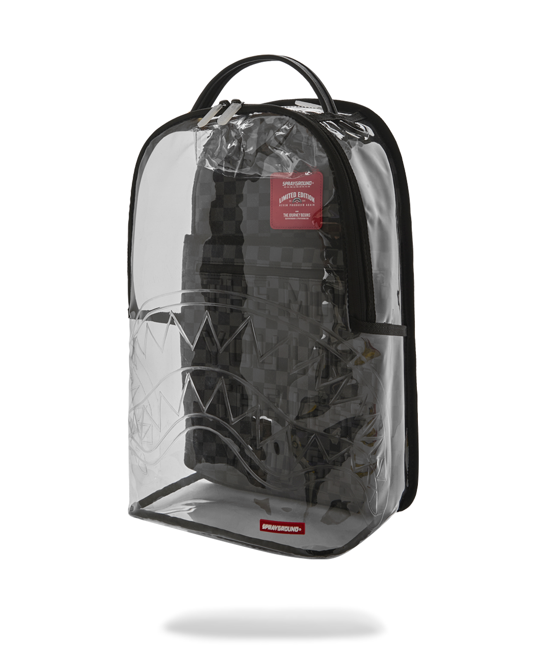 Limited Edition CLEAR DLX BACKPACK - CHECKED OUT GRAY BLK CHECK