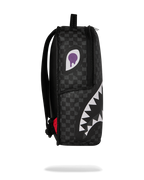 Limited Edition REVERSE MODE - PURPLE VELOUR TO BLACK CHECK BACKPACK