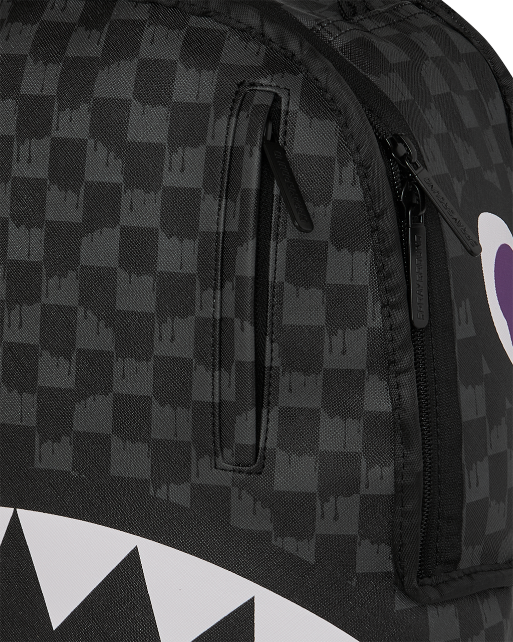 Limited Edition REVERSE MODE - PURPLE VELOUR TO BLACK CHECK BACKPACK