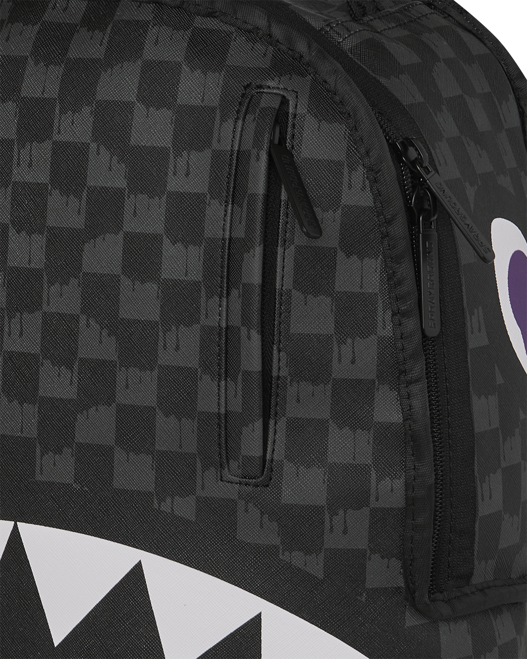 Limited Edition REVERSE MODE - PURPLE VELOUR TO BLACK CHECK BACKPACK