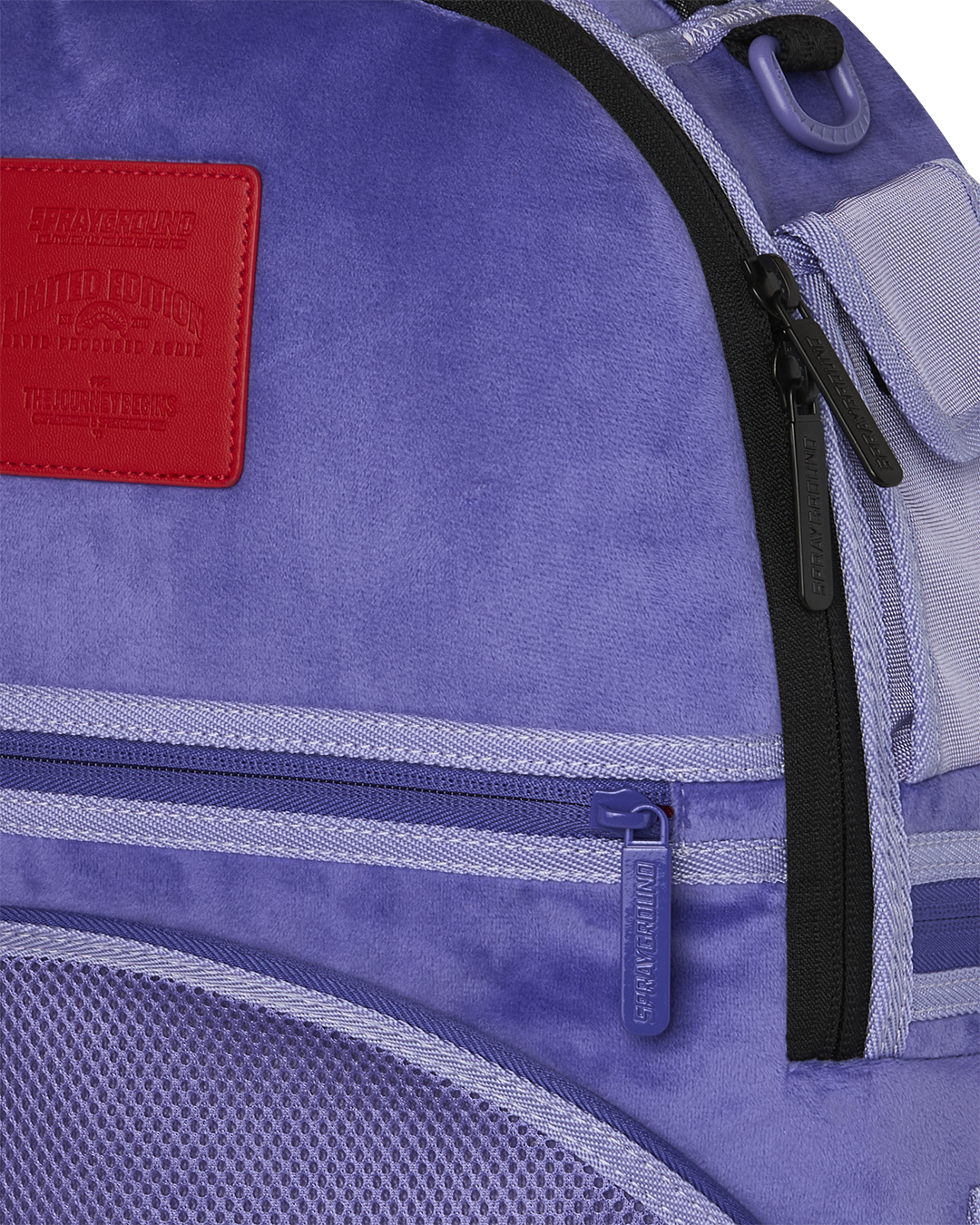 Limited Edition REVERSE MODE - PURPLE VELOUR TO BLACK CHECK BACKPACK